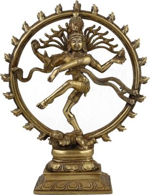  Die tanzende Shiva-Statue: Mystisches Licht und kraftvolle Bewegung in Stein gefasst!