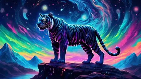  Der tanzende Tiger – Ein mystisches Gemälde voller Symbolismus und lebhafter Farben!